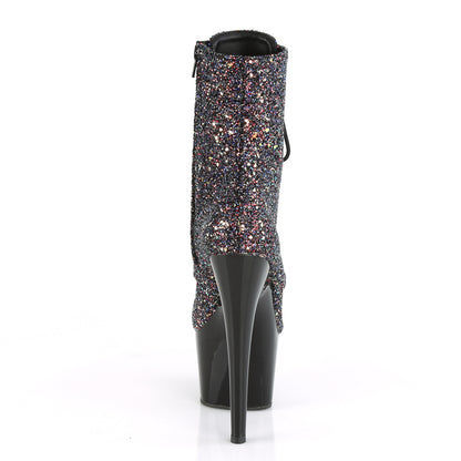 Pleaser Botas de tobillo para mujer ADORE-1020lg Púrpura Multi Brillo / BLK