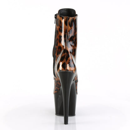 Pleaser Botas de tobillo para mujer ADORE-1020lp marrón-blk leopard pat / blk