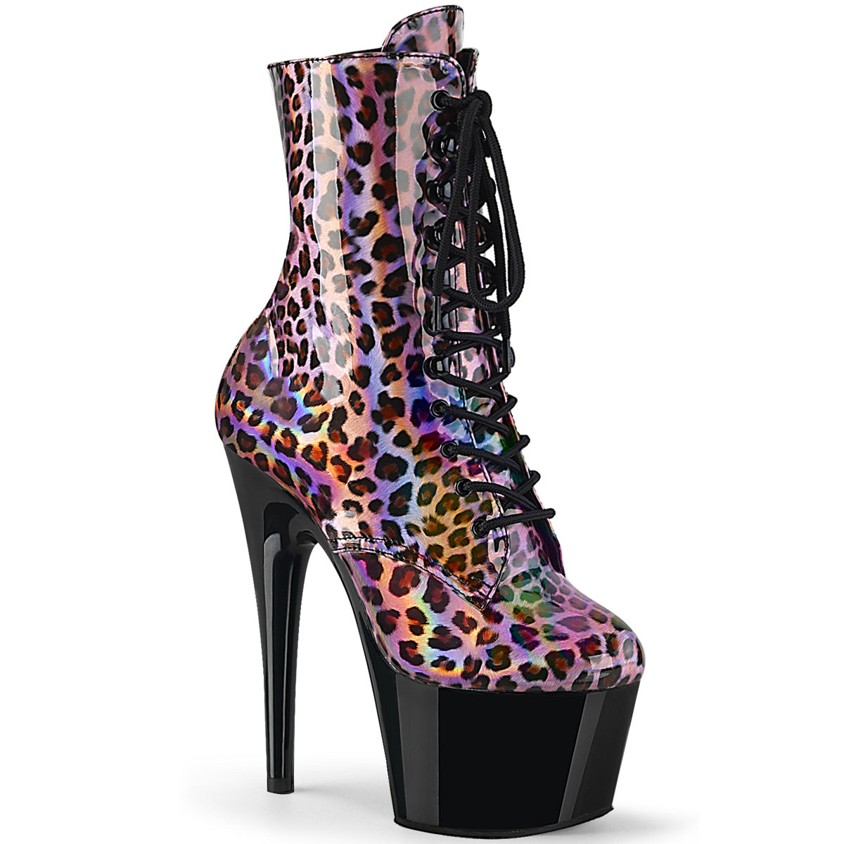 Pleaser Botas de tobillo para mujer ADORE-1020lp holograma rosa / blk
