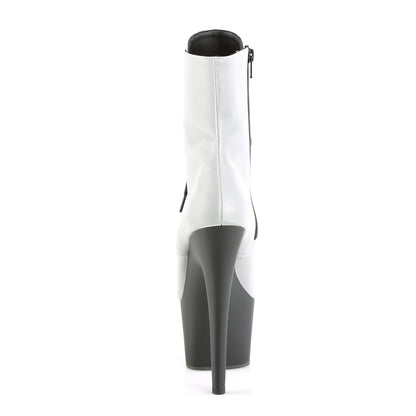 Pleaser Botas de tobillo para mujer ADORE-1020RFL SLV Reflective / Blk Mate