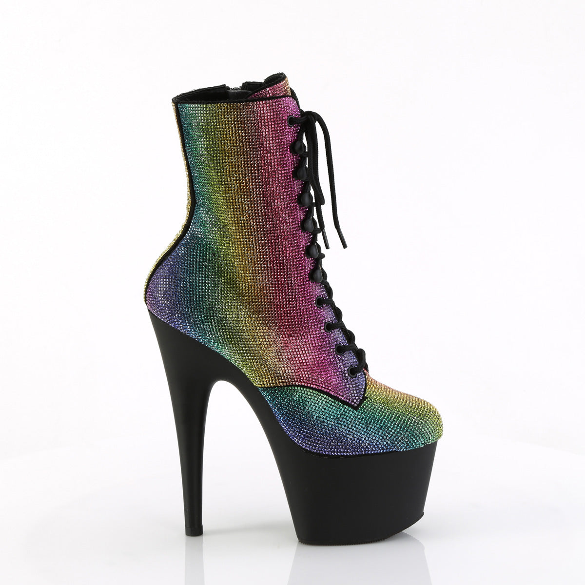 Pleaser  Botas de tobillo ADORE- 1.020 Rainbow RS / blk mate