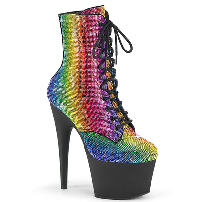 Pleaser  Botas de tobillo ADORE- 1.020 Rainbow RS / blk mate