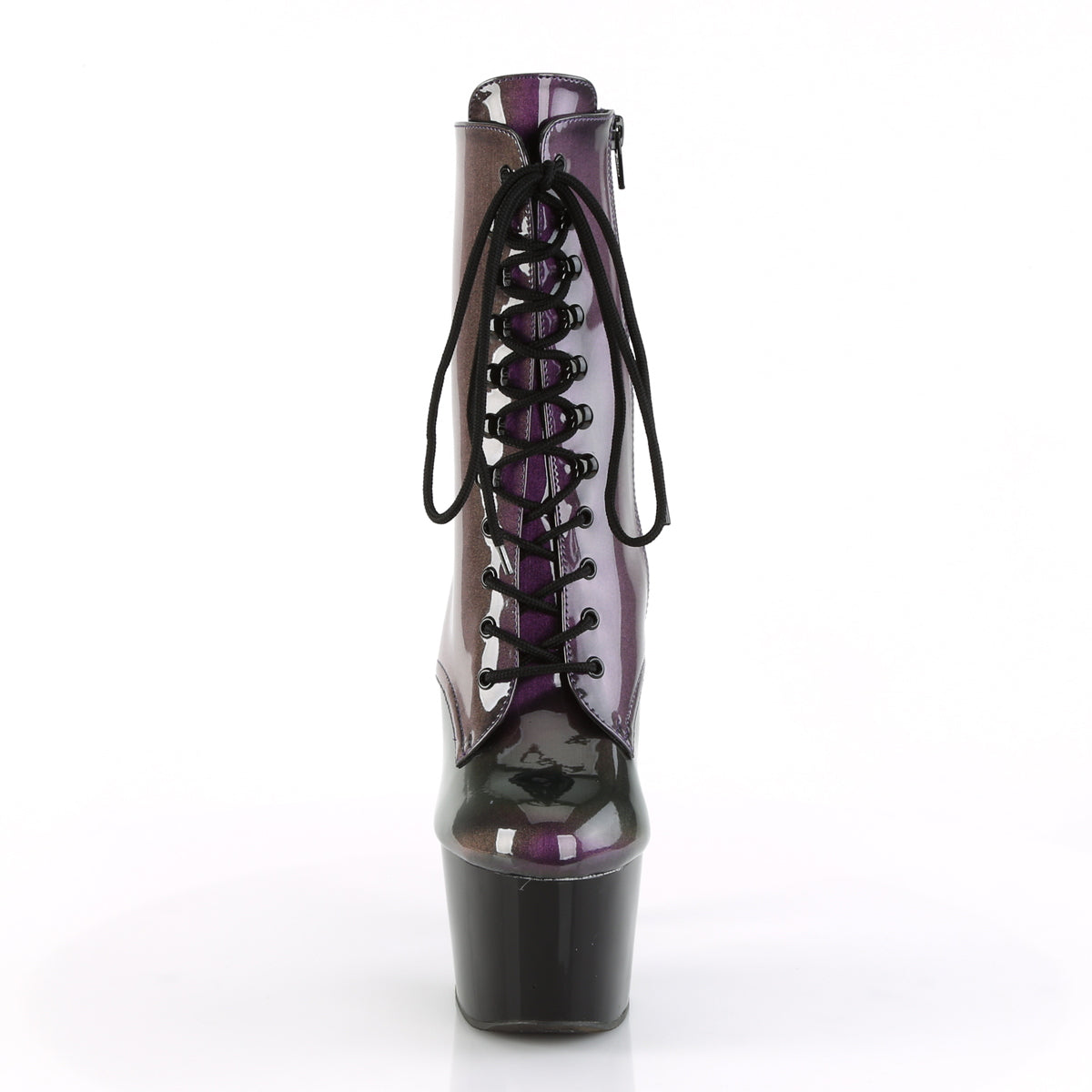 Pleaser Botas de tobillo para mujer ADORE-1020shg púrpura-Olive/ Blk