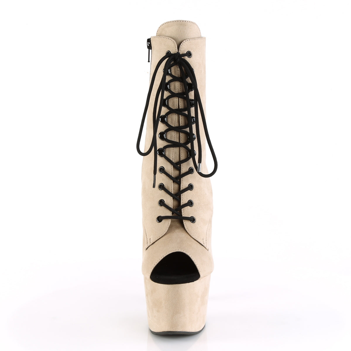 Pleaser Womens Ankle Boots ADORE-1021FS Beige Faux Suede/Beige Faux Suede