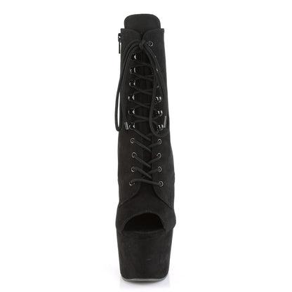 Pleaser Botas de tobillo para mujer ADORE-1021FS BLK Faux Suede / Blk Faux Suede