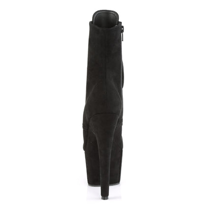 Pleaser Botas de tobillo para mujer ADORE-1021FS BLK Faux Suede / Blk Faux Suede
