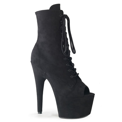 Pleaser Botas de tobillo para mujer ADORE-1021FS BLK Faux Suede / Blk Faux Suede