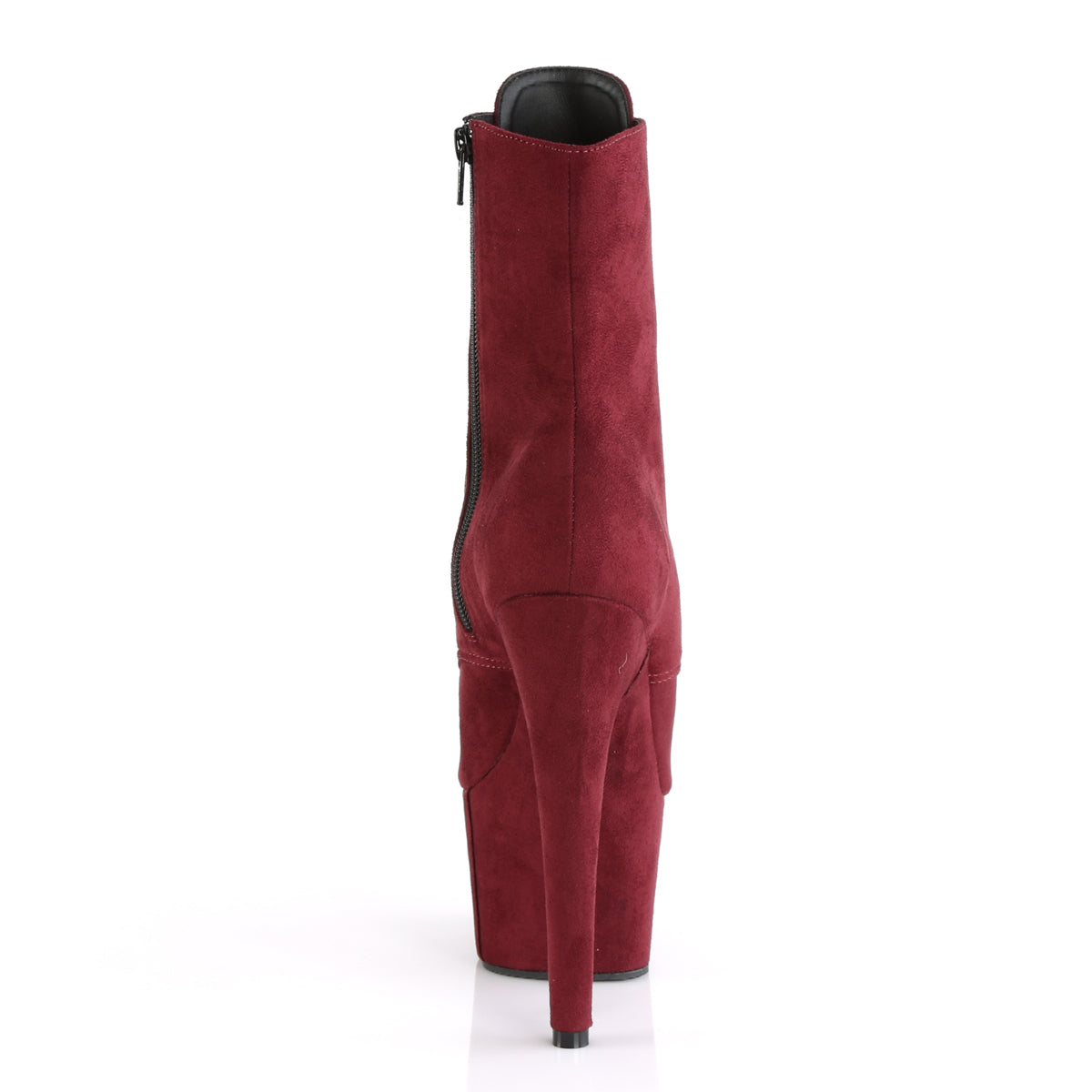 Pleaser Botas de tobillo para mujer ADORE-1021FS Burgundy Faux Suda / Burgundy Faux Suede