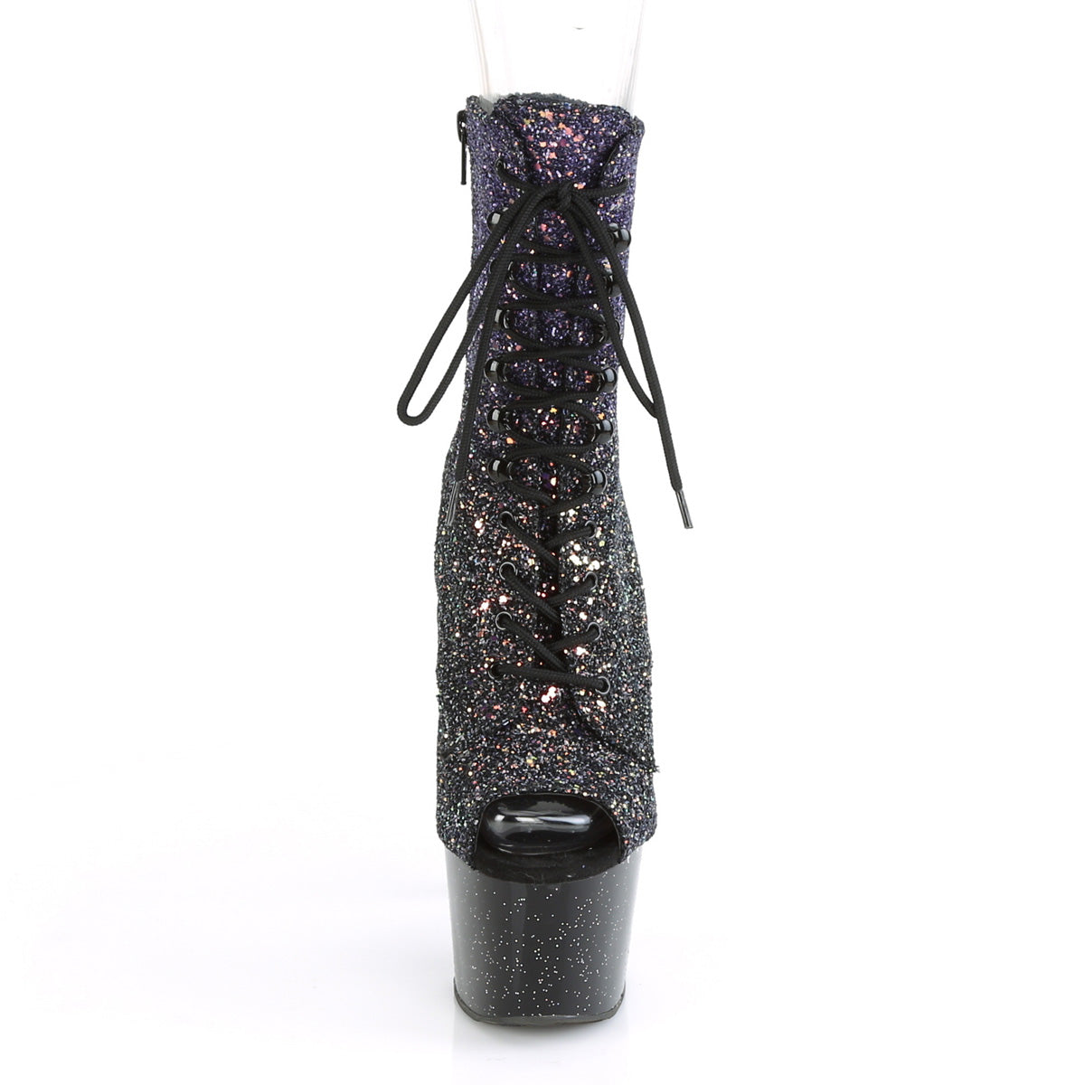 Pleaser Botas de tobillo para mujer ADORE-1021WMG PURPLE MULTI GLITTER / BLK