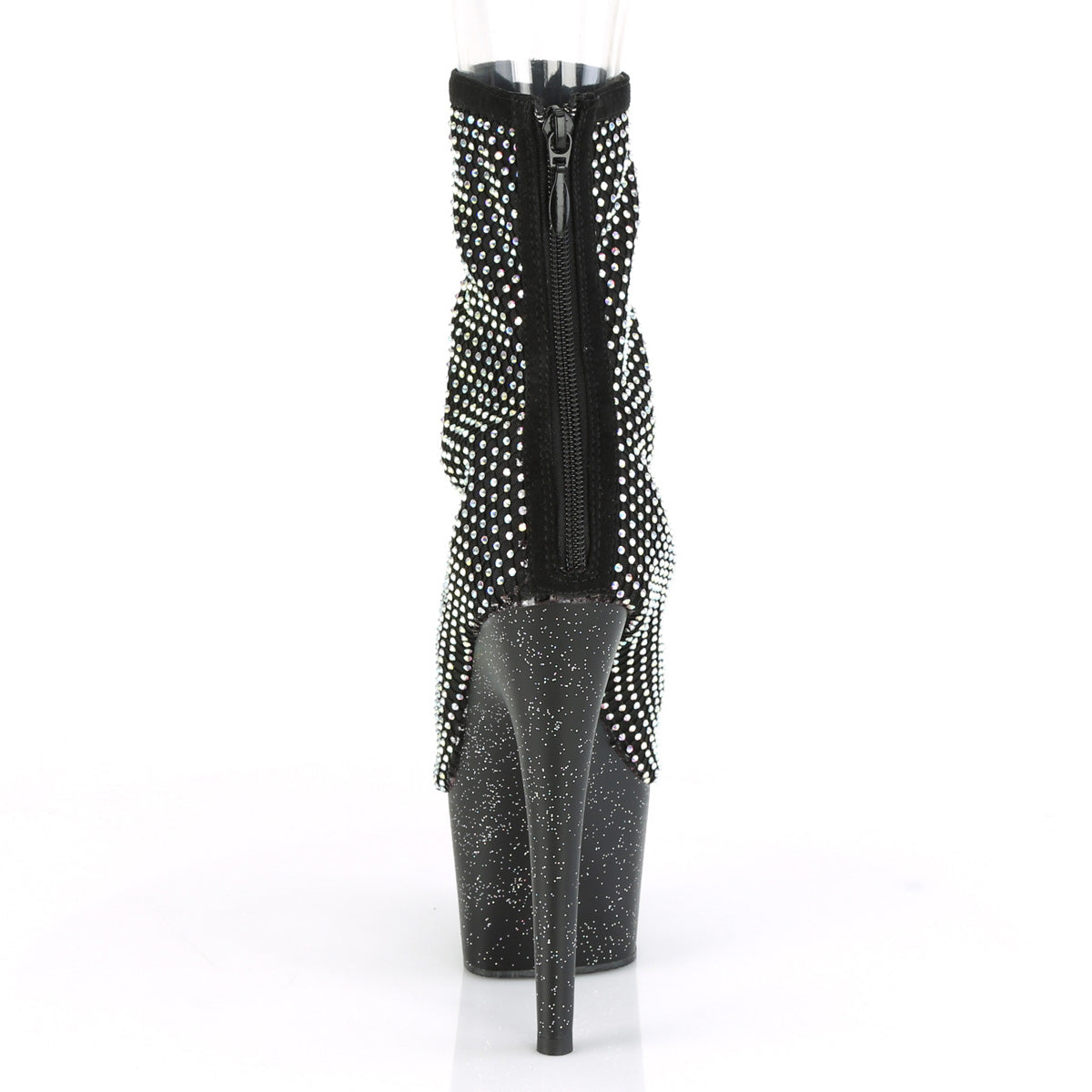 Pleaser Womens Ankle Boots ADORE-1031GM Blk Fabric-RS Mesh/Blk Matte