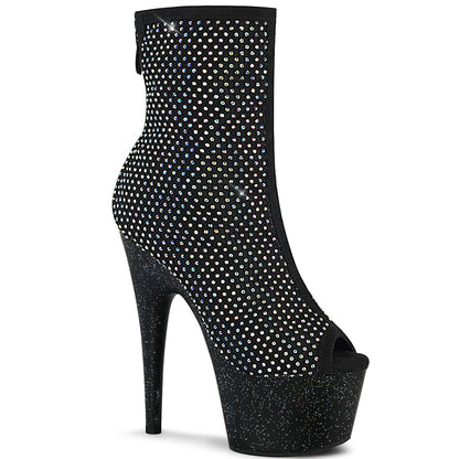 Pleaser Botas de tobillo para mujer ADORE-1031GM Fabric Blk-RS Malla / BLK MATE