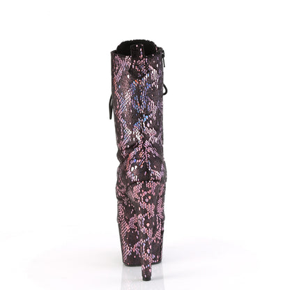 Pleaser   ADORE-1040SPF B. Pink Metallic Holo Snake Print Fabric