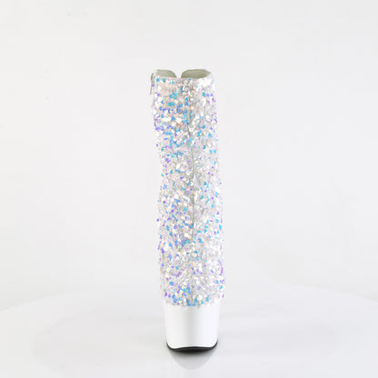 Pleaser   ADORE-1042SQ WHT Multi Sequins/WHT