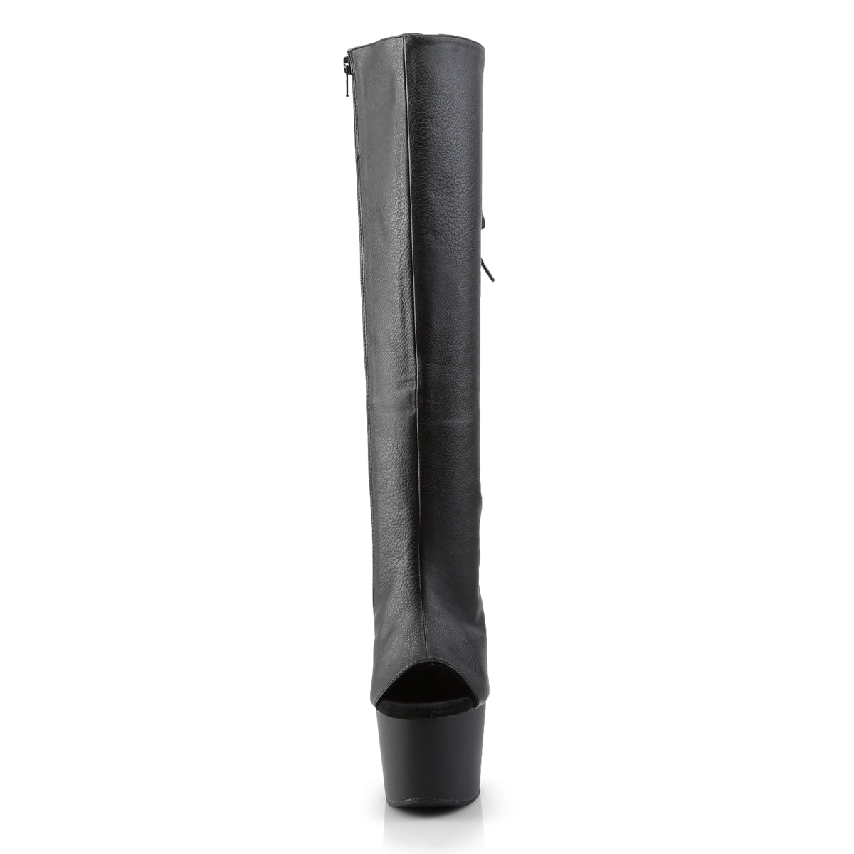 Pleaser Botas de mujer ADORE-2018 Blk Faux Cuero / Blk Mate