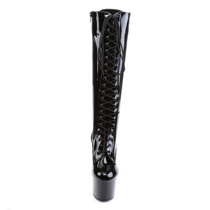 Pleaser Botas de mujer ADORE-2023 BLK STR PAT / BLK
