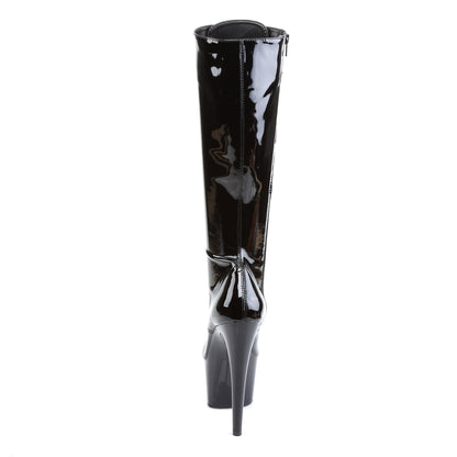 Pleaser Botas de mujer ADORE-2023 BLK STR PAT / BLK