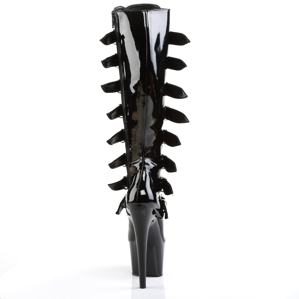 Pleaser Womens Boots ADORE-2043 Blk Pat/Blk