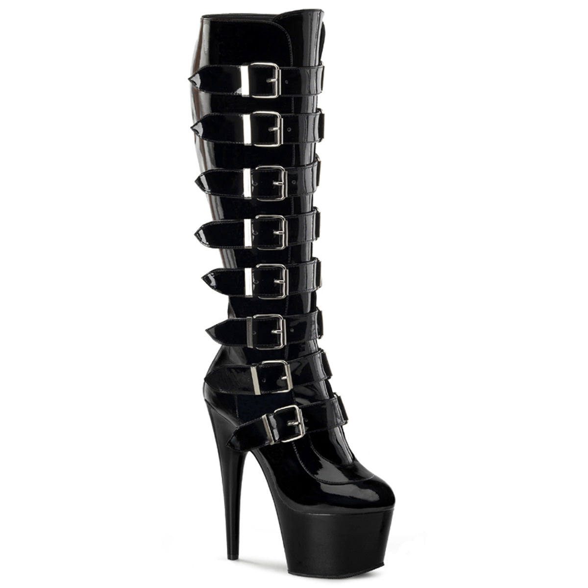 Pleaser Botas de mujer ADORE-2043 BLK PAT / BLK