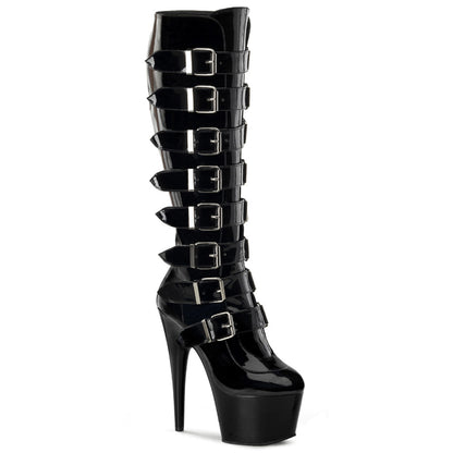 Pleaser Botas de mujer ADORE-2043 BLK PAT / BLK