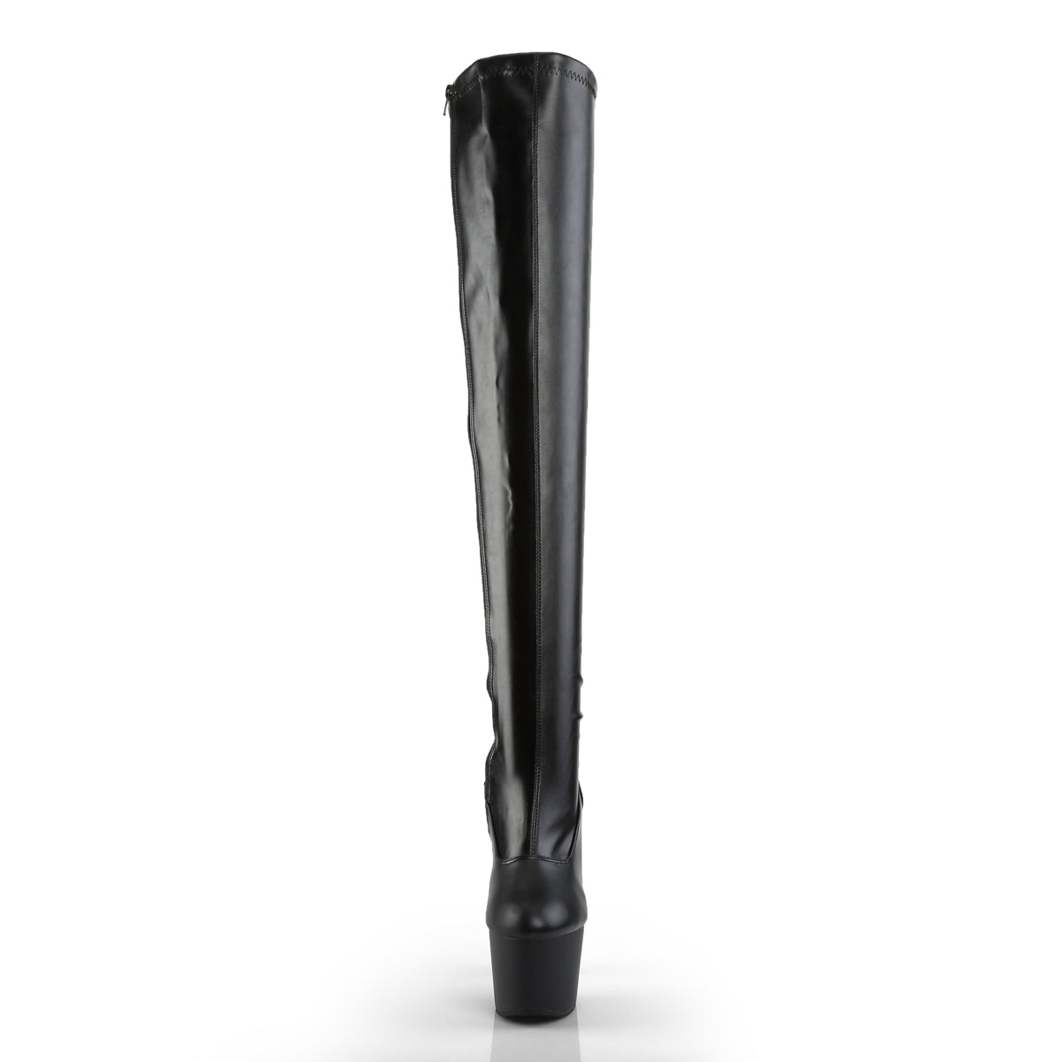 Pleaser Womens Boots ADORE-3000 Blk Str Faux Leather/Blk Matte