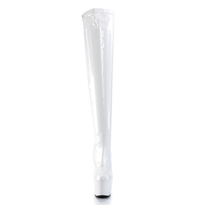 Pleaser Womens Boots ADORE-3000 Wht Str Pat/Wht