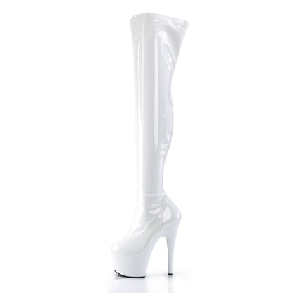 Pleaser Womens Boots ADORE-3000 Wht Str Pat/Wht