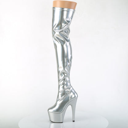 Pleaser Womens Boots ADORE-3000HWR Slv Str. Holo/Slv Holo