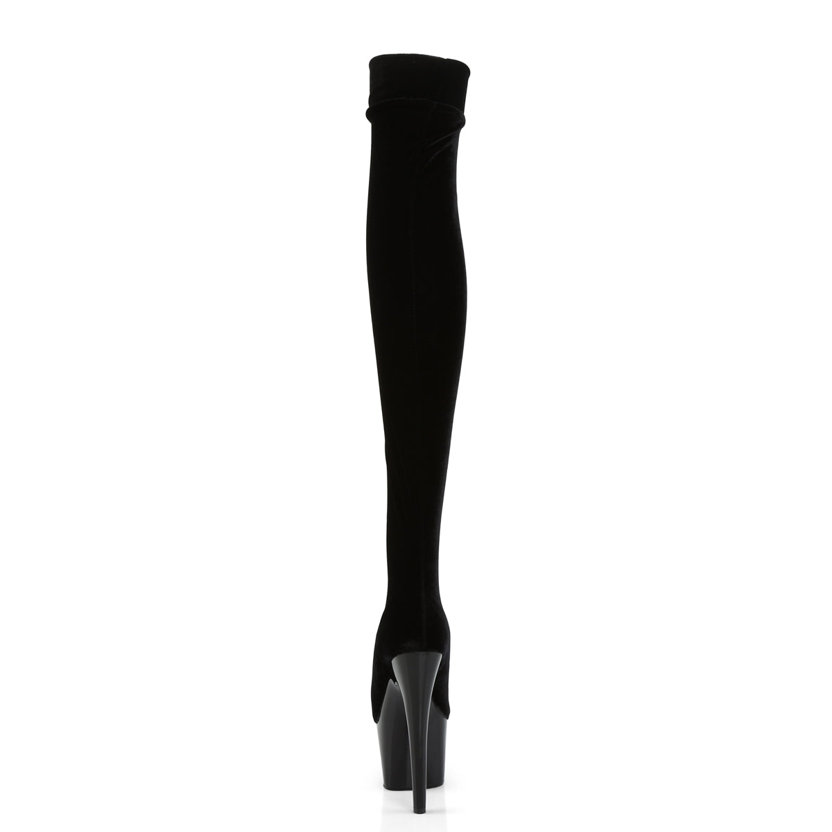 Pleaser Womens Boots ADORE-3002 Blk Str Velvet/Blk