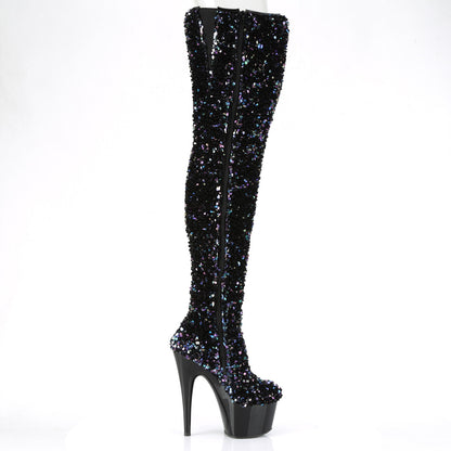 Pleaser Womens Boots ADORE-3020 Blk Multi Seuqins/Blk