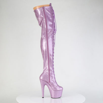 Pleaser Women's Platform Shoes ADORE-3020GP Lilac Glitter Pat/M