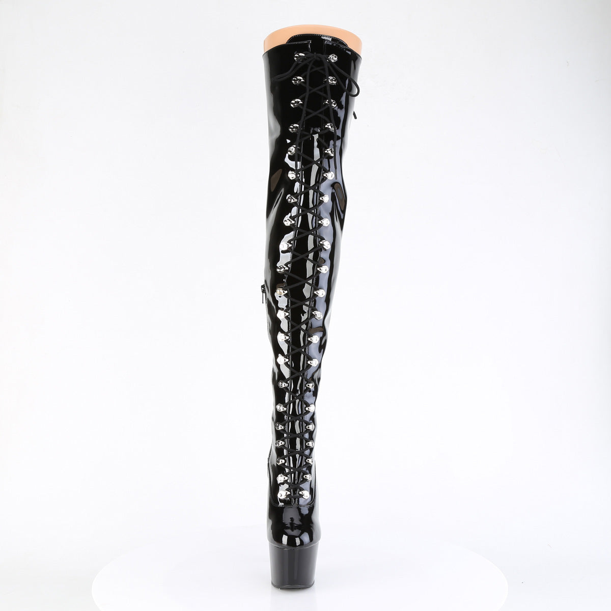 Pleaser   ADORE-3022 BLK STR PAT/BLK