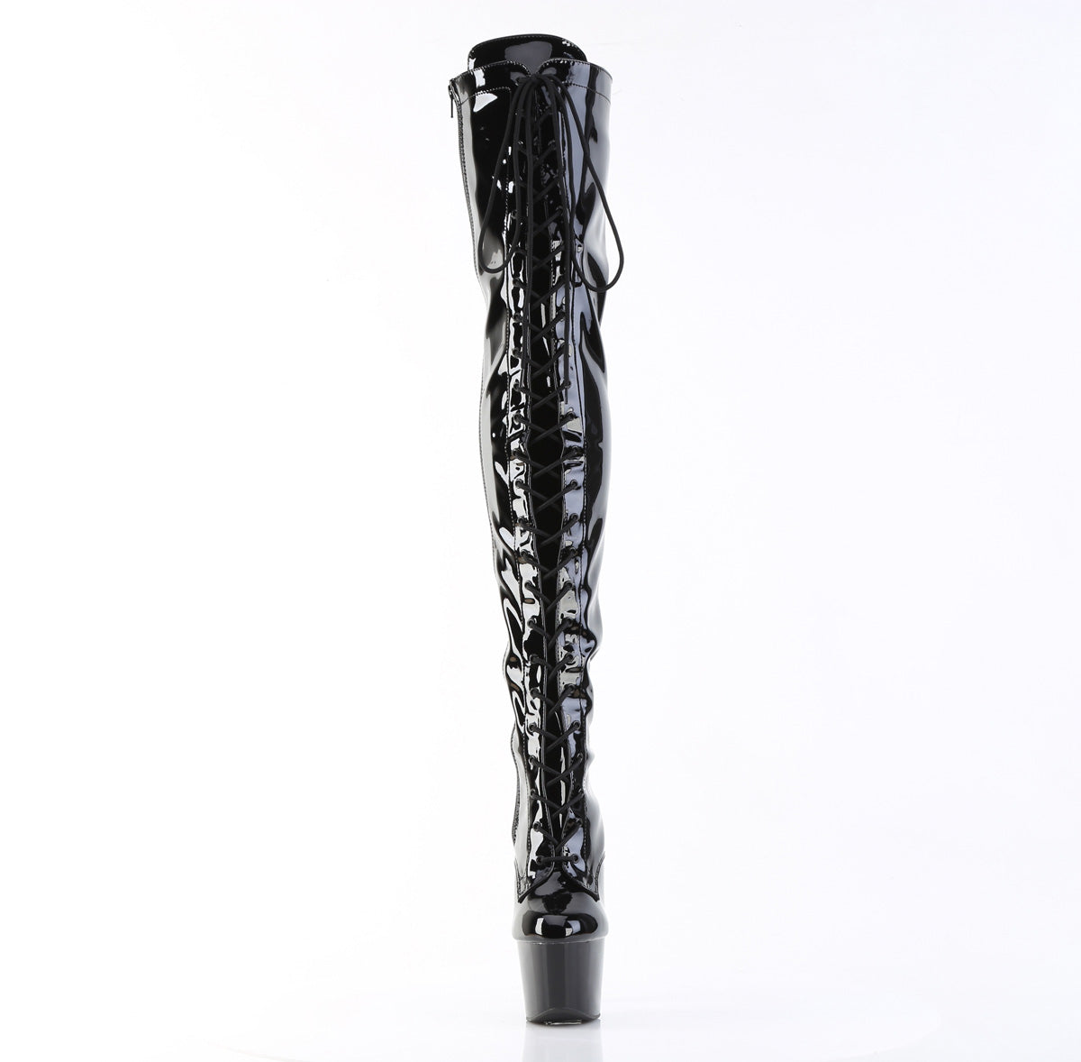 Pleaser Botas de mujer ADORE-3023 BLK STR PAT / BLK