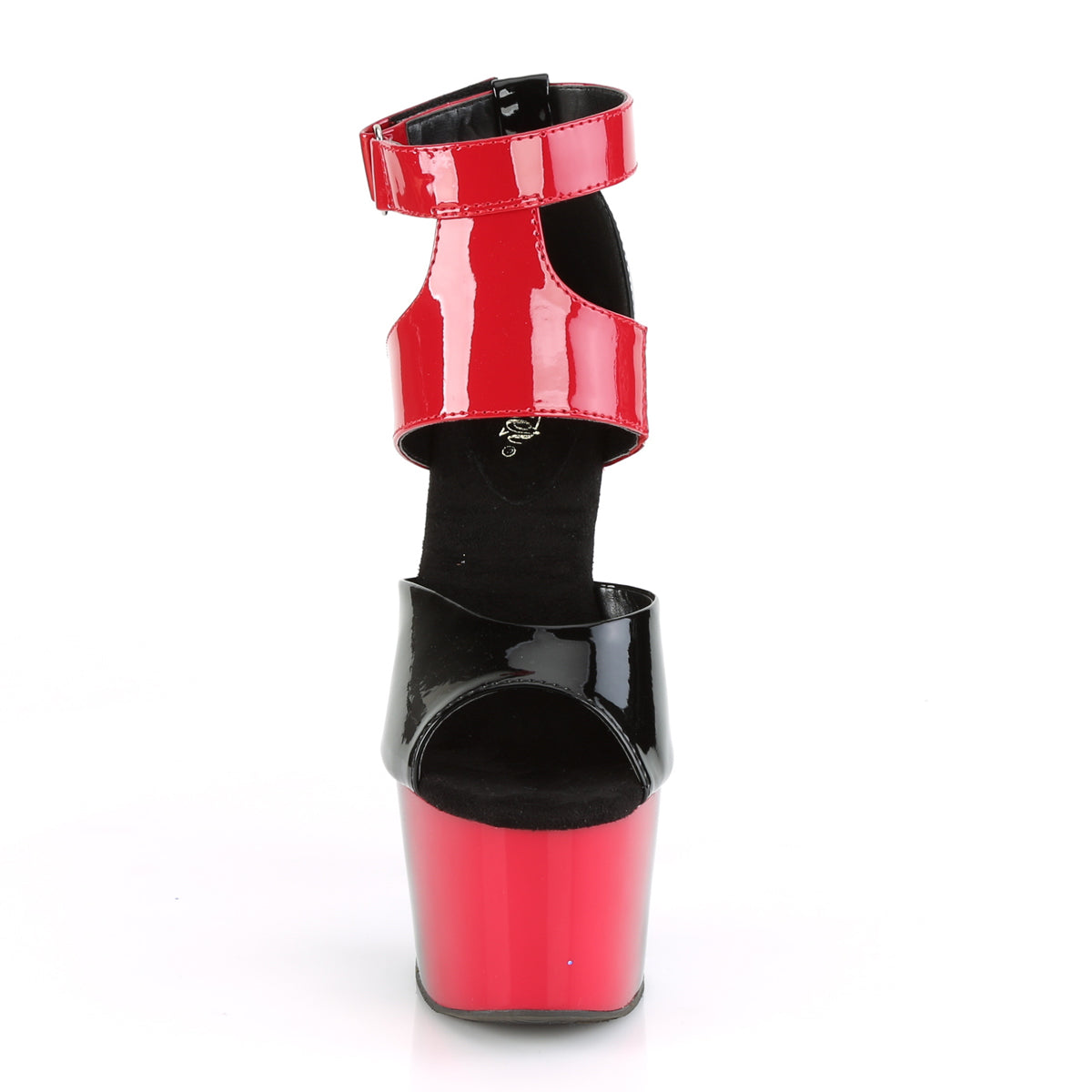 Pleaser Sandalias para mujer ADORE-700-16 BLK-RED PAT / RED-BLK