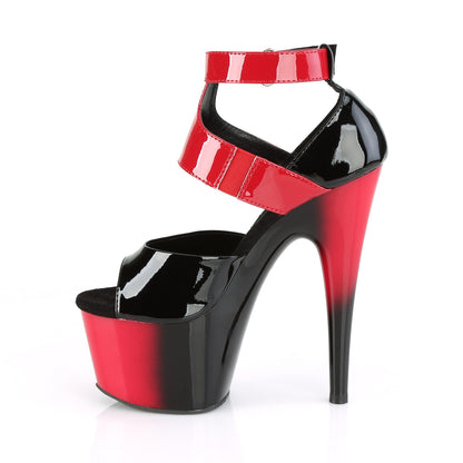 Pleaser Sandalias para mujer ADORE-700-16 BLK-RED PAT / RED-BLK