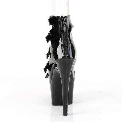 Pleaser Botas de tobillo para mujer ADORE-700-33 BLK PAT / BLK