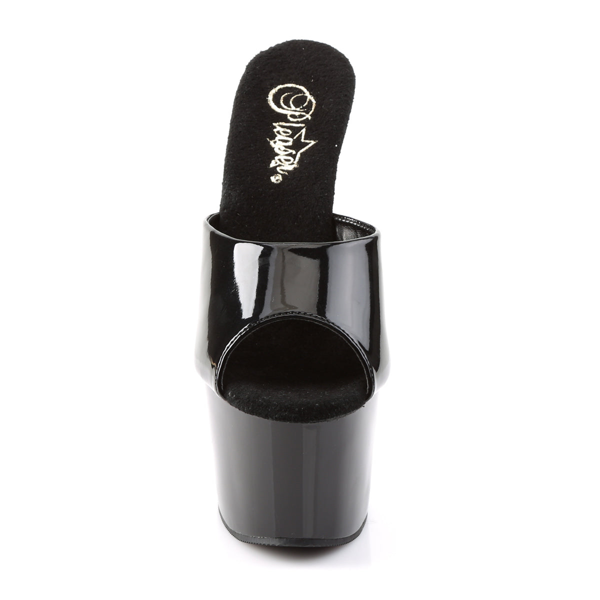 Pleaser Sandalias para mujer ADORE-701 BLK PAT / BLK