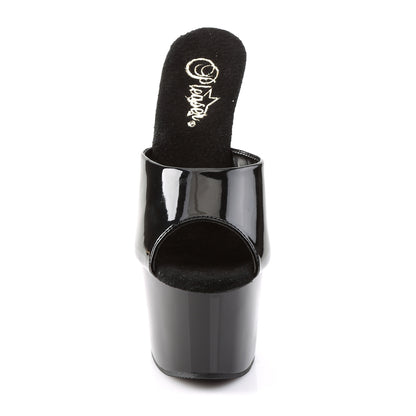 Pleaser Sandalias para mujer ADORE-701 BLK PAT / BLK