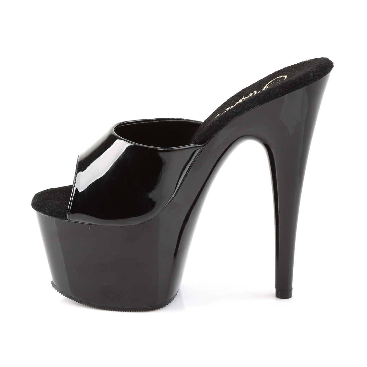 Pleaser Sandalias para mujer ADORE-701 BLK PAT / BLK