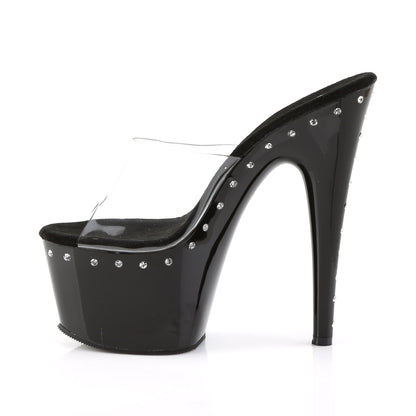Pleaser Womens Sandals ADORE-701LS Clr/Blk