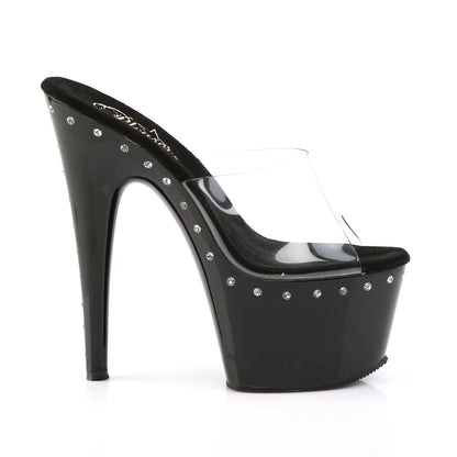 Pleaser Womens Sandals ADORE-701LS Clr/Blk