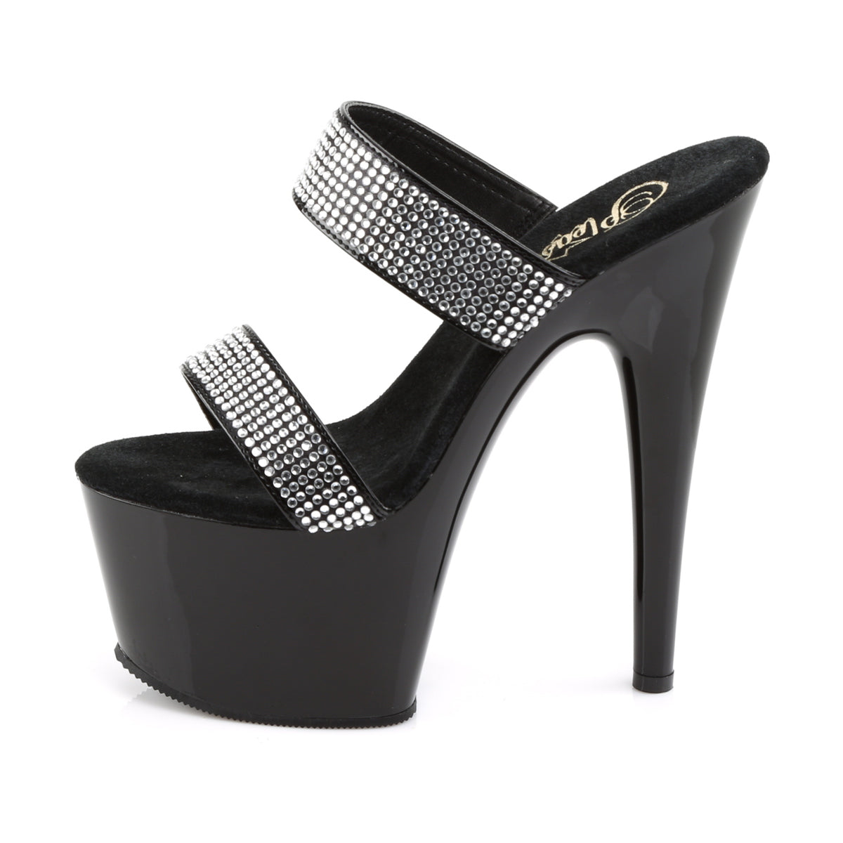 Pleaser Womens Sandals ADORE-702-2 Blk/Blk