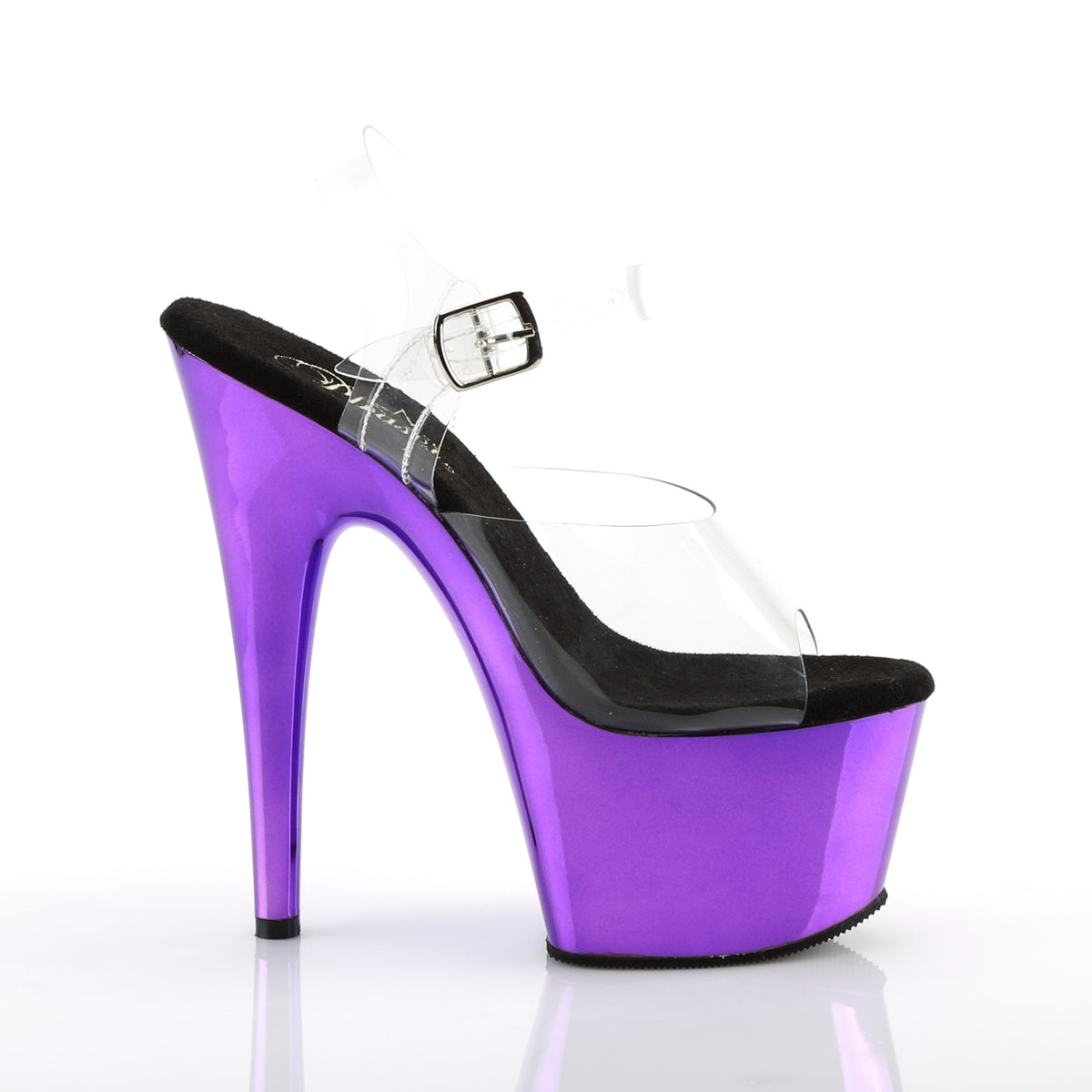 Pleaser Sandalias para mujer ADORE-708 clr / cromo púrpura