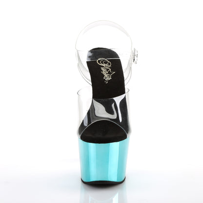 Pleaser Sandalias para mujer ADORE-708 CLR / Turquesa Chrome