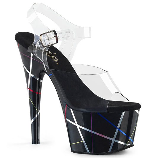 Pleaser Womens Sandals ADORE-708BMC Clr/Blk