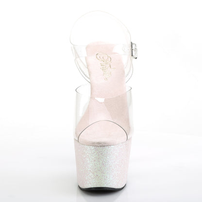 Pleaser Sandalias para mujer ADORE-708hmg clr / opal multic brillo