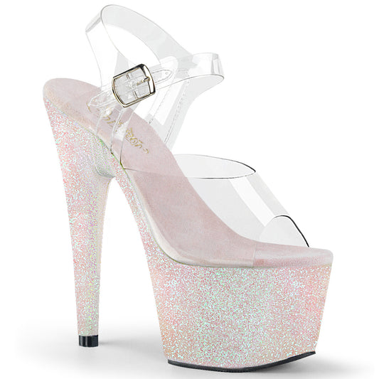 Pleaser Sandalias para mujer ADORE-708hmg clr / opal multic brillo