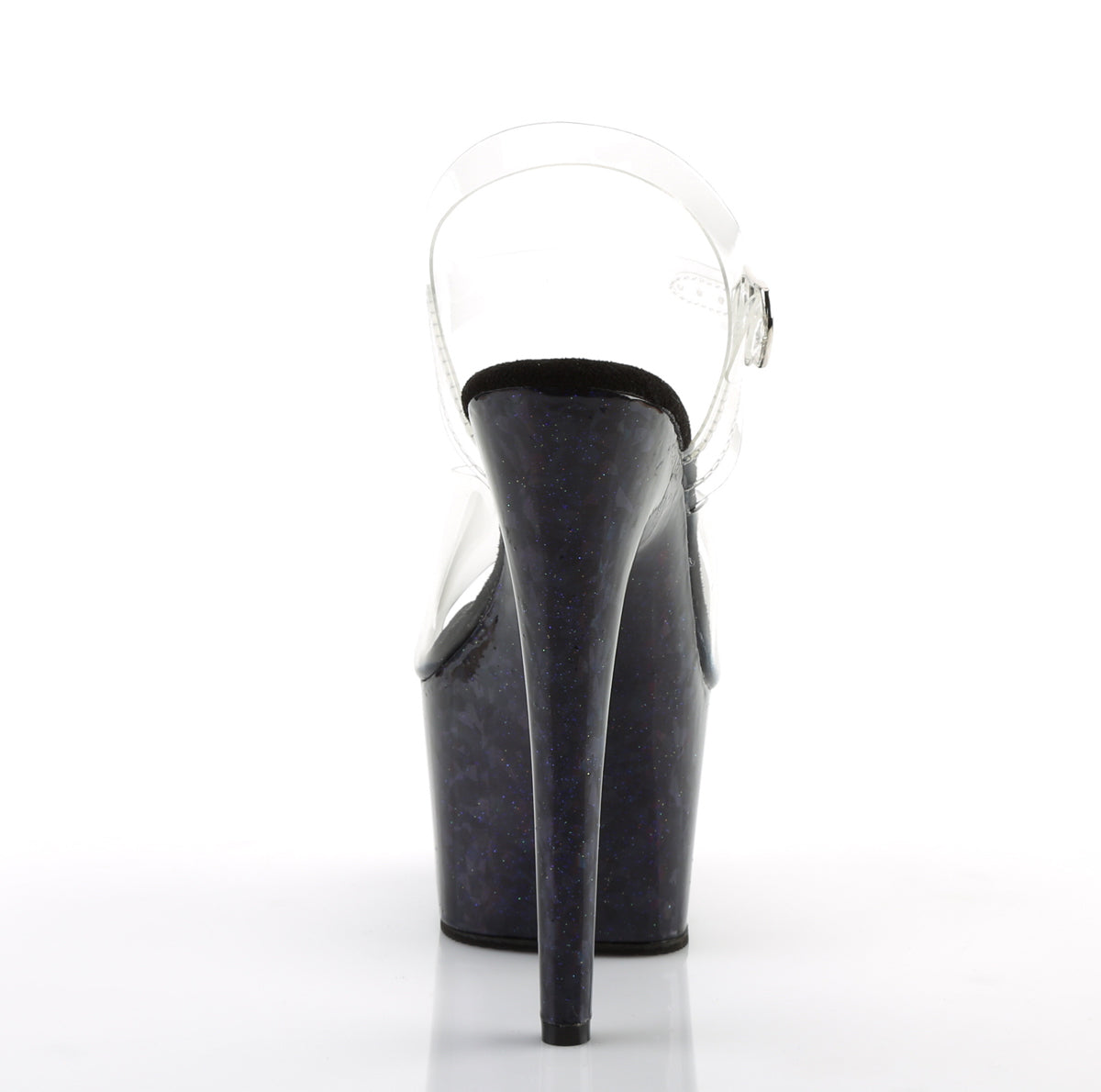 Pleaser Womens Sandals ADORE-708HSP Clr/Midnight Blue Hologram