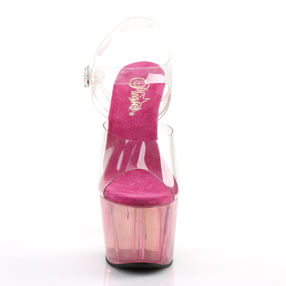 Pleaser Sandalias para mujer ADORE-708mct clr / rosa tintado