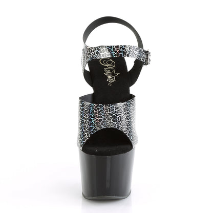 Pleaser Sandalias para mujer ADORE-708n-CK Blk Crackle Holograg TPU / BLK