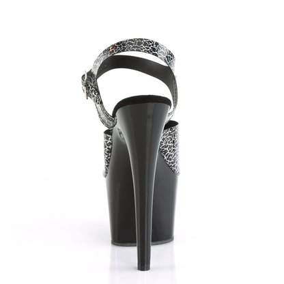 Pleaser Sandalias para mujer ADORE-708n-CK Blk Crackle Holograg TPU / BLK